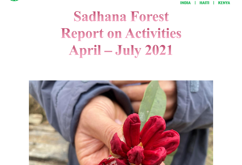 Sadhana Forest  Appril to July 2021